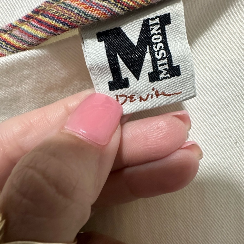 Missoni Women’s Cream White Denim Size Zipper Pants 30 EUC - Picture 3 of 7